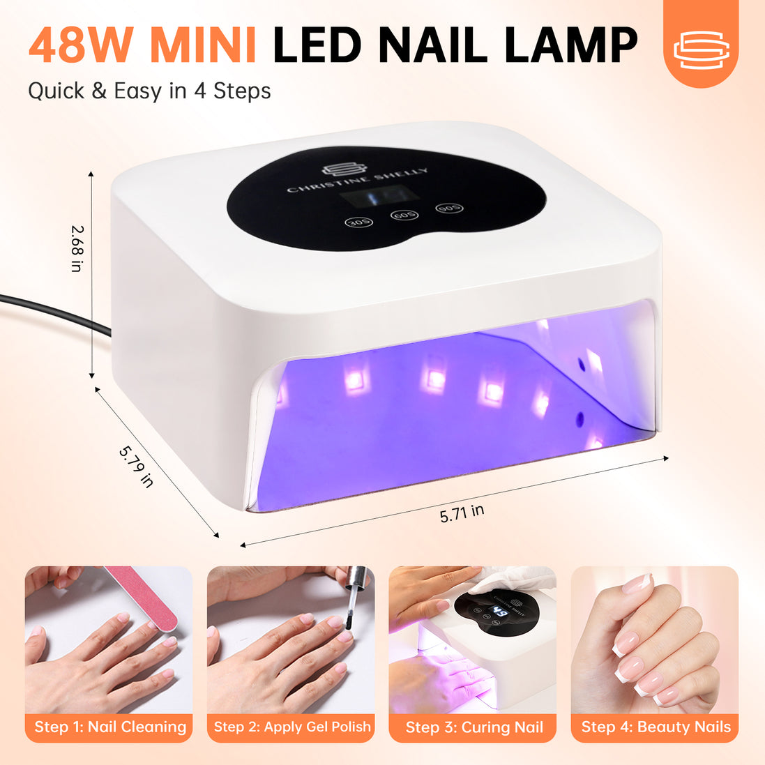 48W Plug-in UV Nail Lamp Heart- CSH13