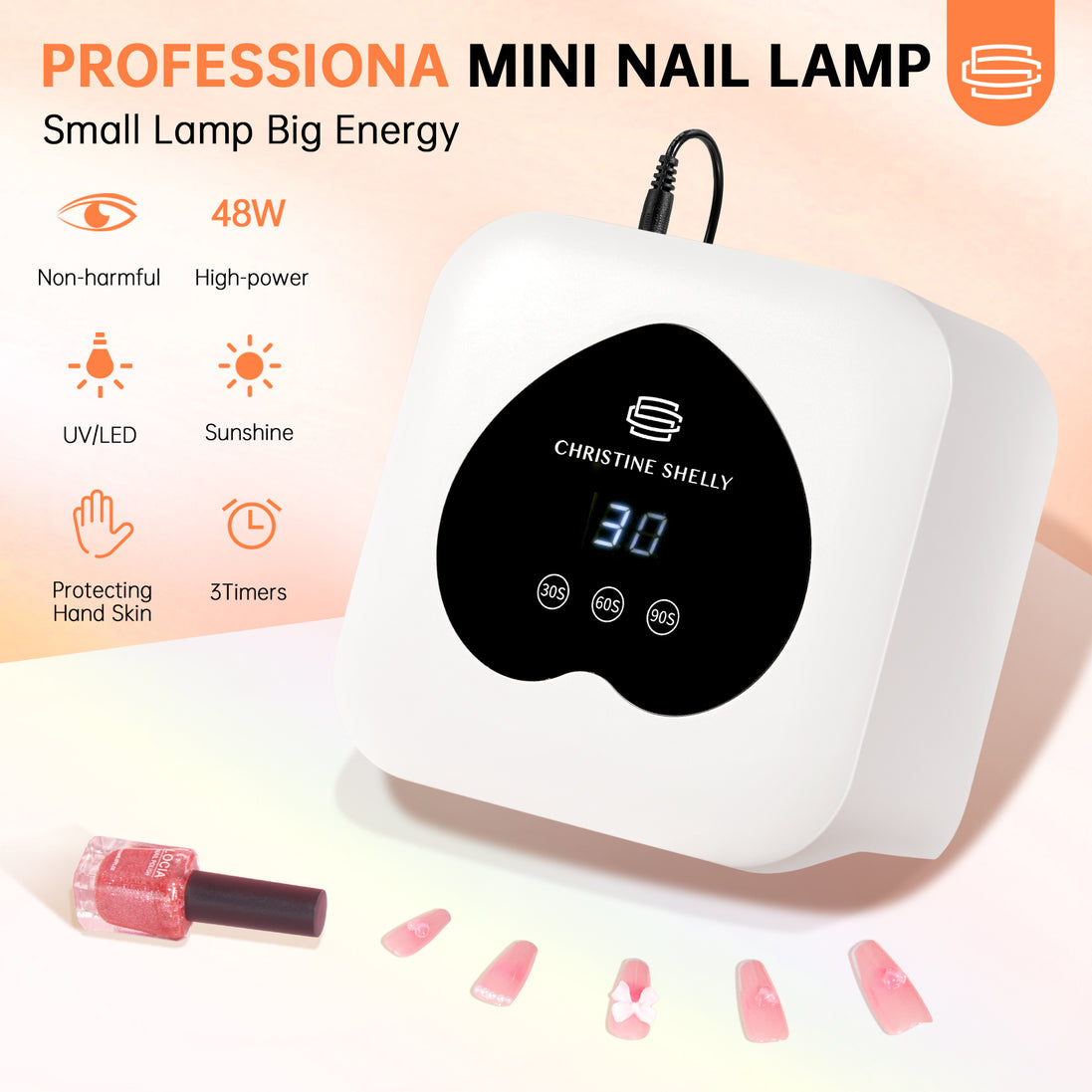 48W Plug-in UV Nail Lamp Heart- CSH13