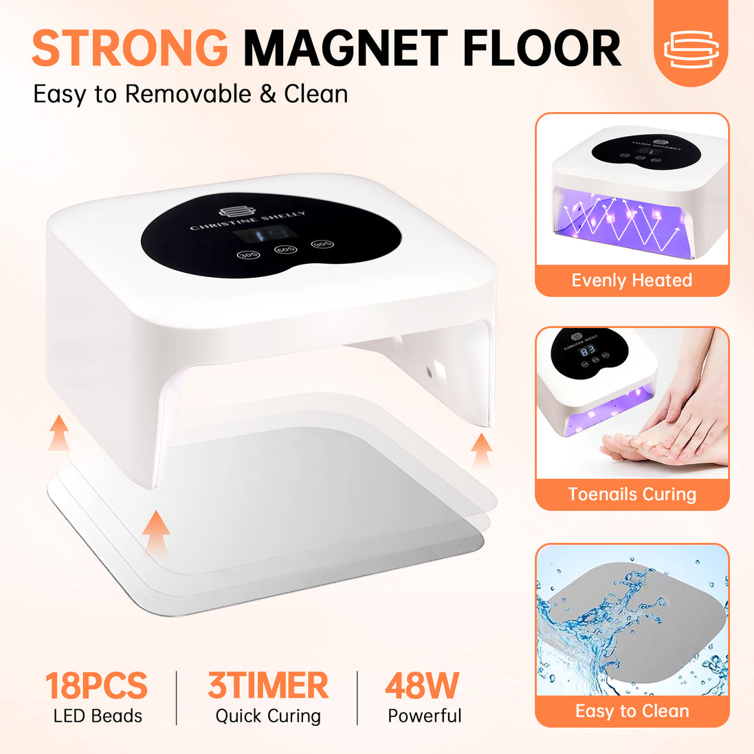 48W Plug-in UV Nail Lamp Heart- CSH13
