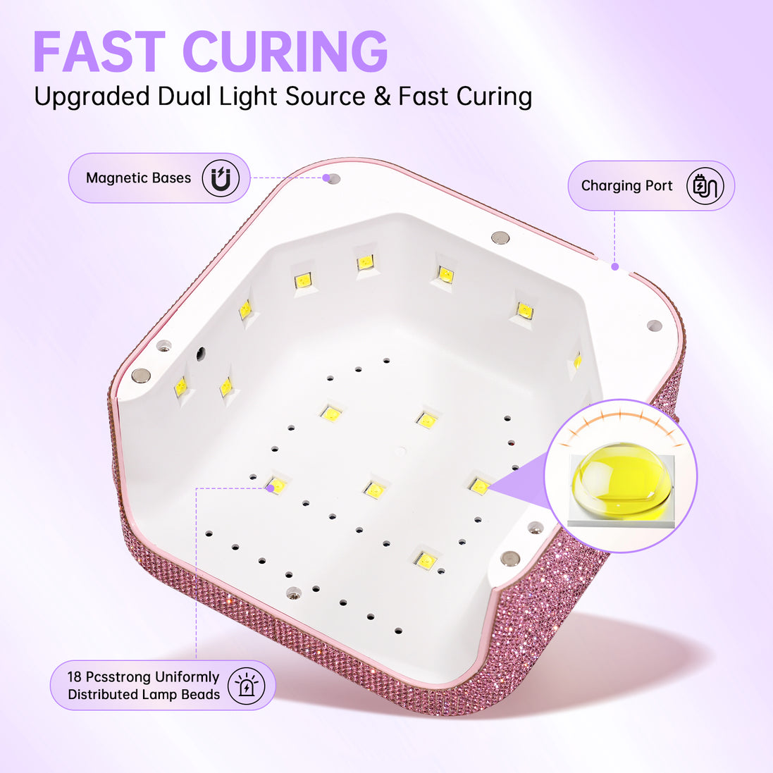 48W Plug-in UV Nail Lamp Heart - CSH13