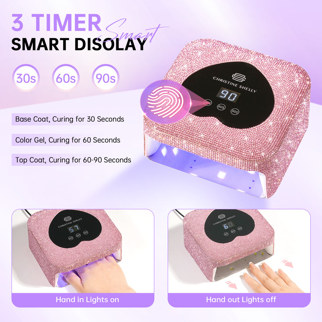 48W Plug-in UV Nail Lamp Heart - CSH13