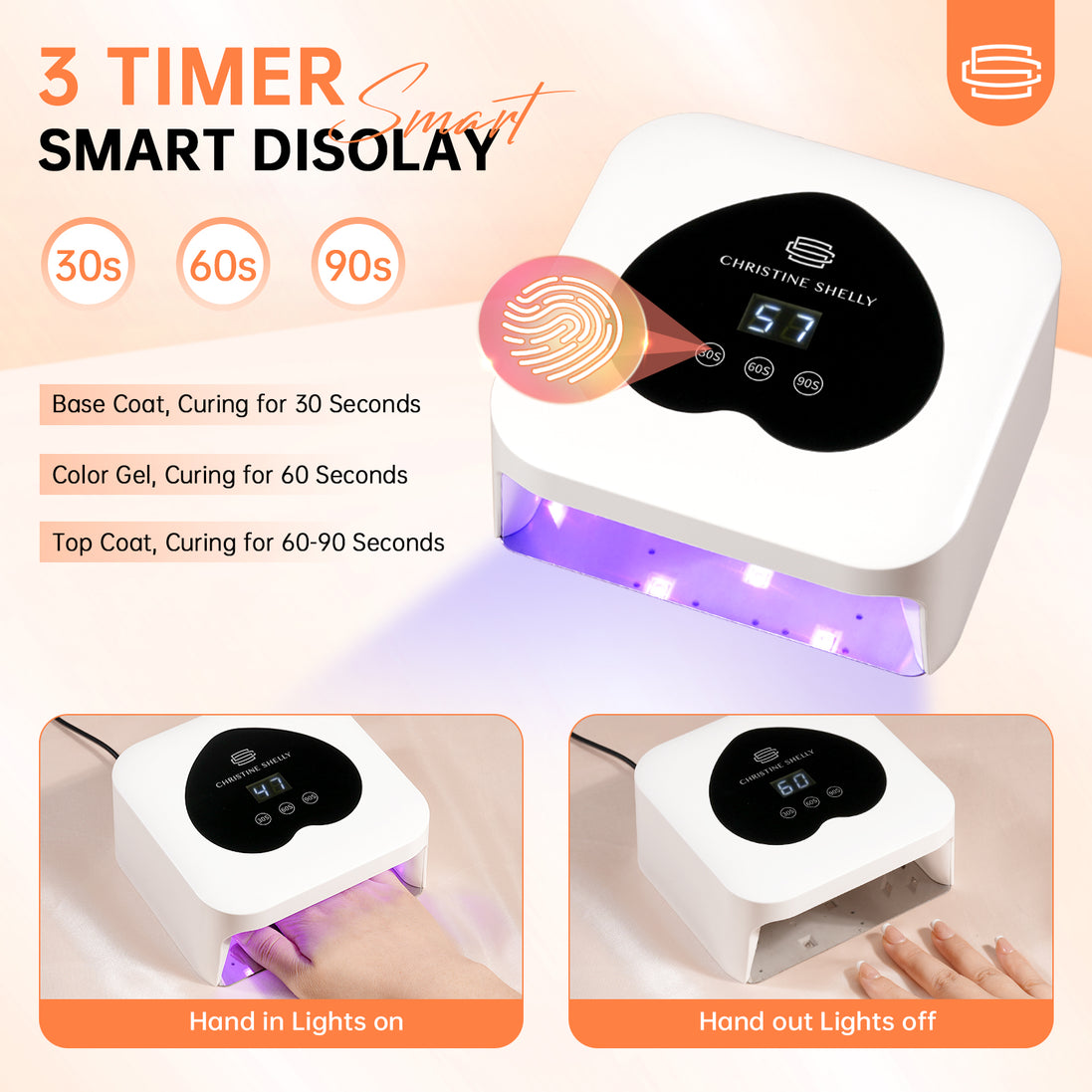48W Plug-in UV Nail Lamp Heart- CSH13