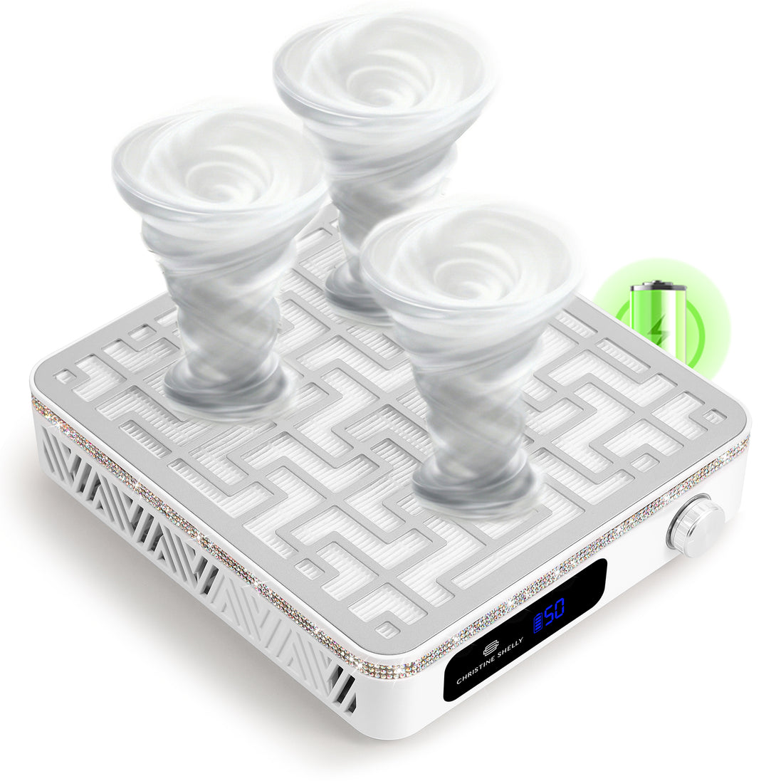 Triple Turbo Fan Rechargeable Nail Dust Collector - CS602-X02