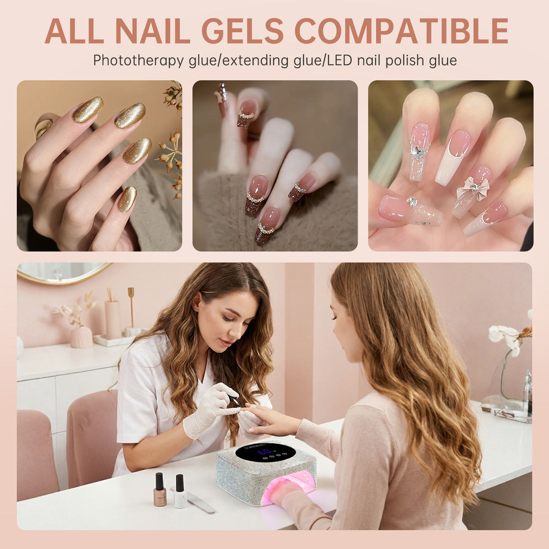 Rechargeable 96W UV Nail Lamp - CSS30-X02