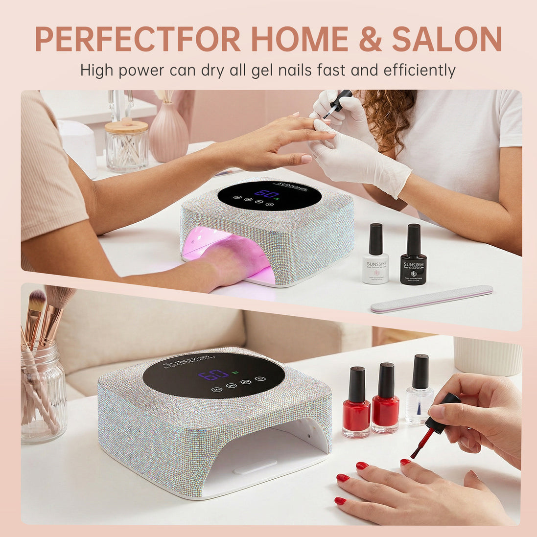 Rechargeable 96W UV Nail Lamp - CSS30-X02