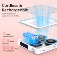 Triple Turbo Fan Rechargeable Nail Dust Collector - CS602-X19