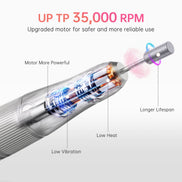 Rechargeable Electric Nail Drill 35000RPM - CS901-X10