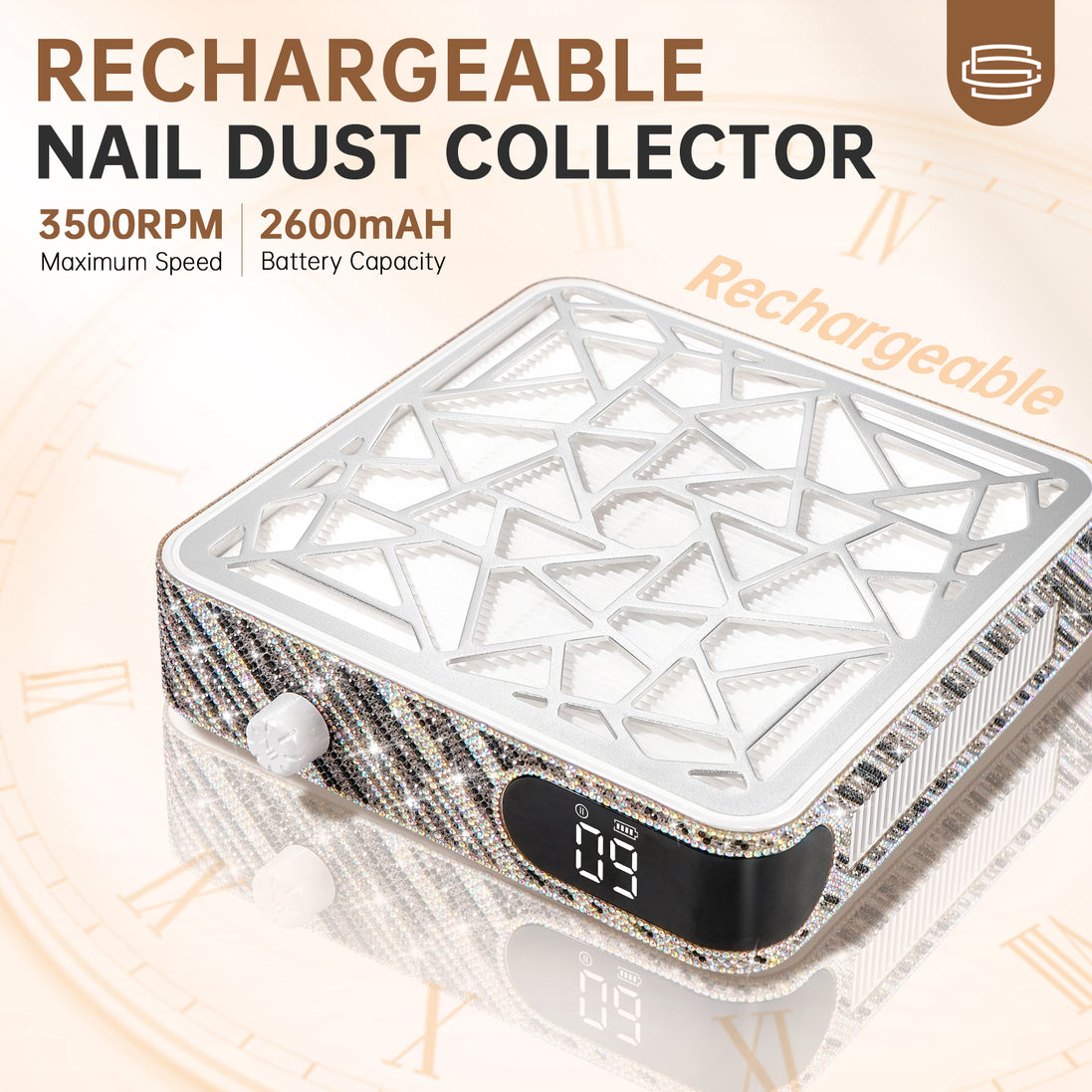 Rechargeable Nail Dust Collector 4000RPM - CSX10-X08