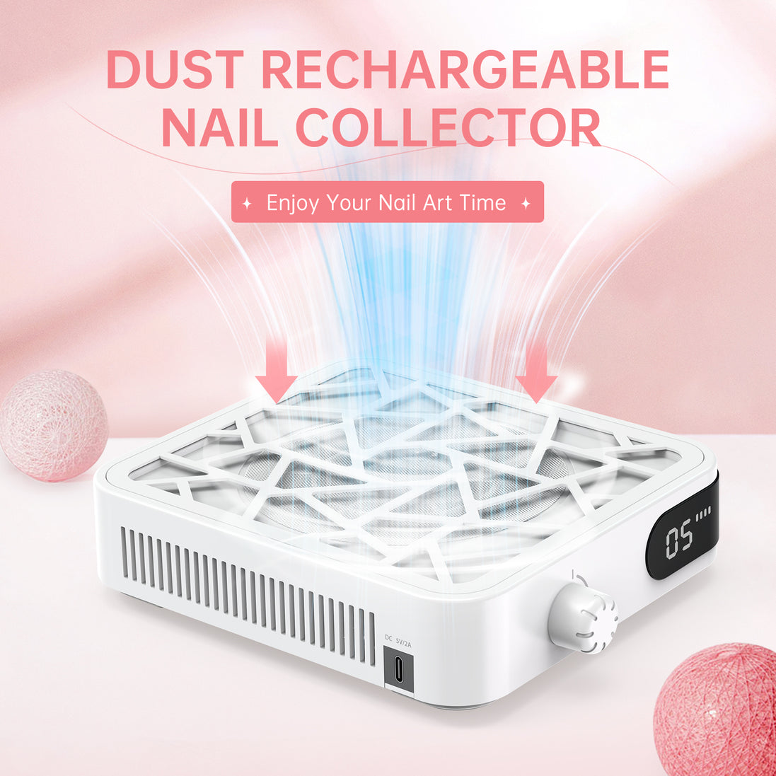 Portable Mini Nail Dust Collector Rechargeable - CSX10mini