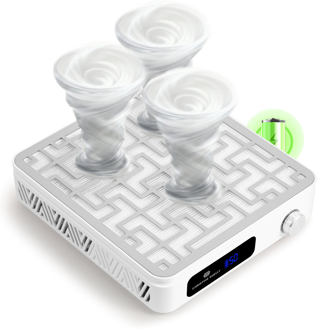 Triple Turbo Fan Rechargeable Nail Dust Collector - CS602-X12