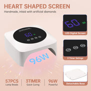 Rechargeable 96W UV Nail Lamp - CSS30-X12