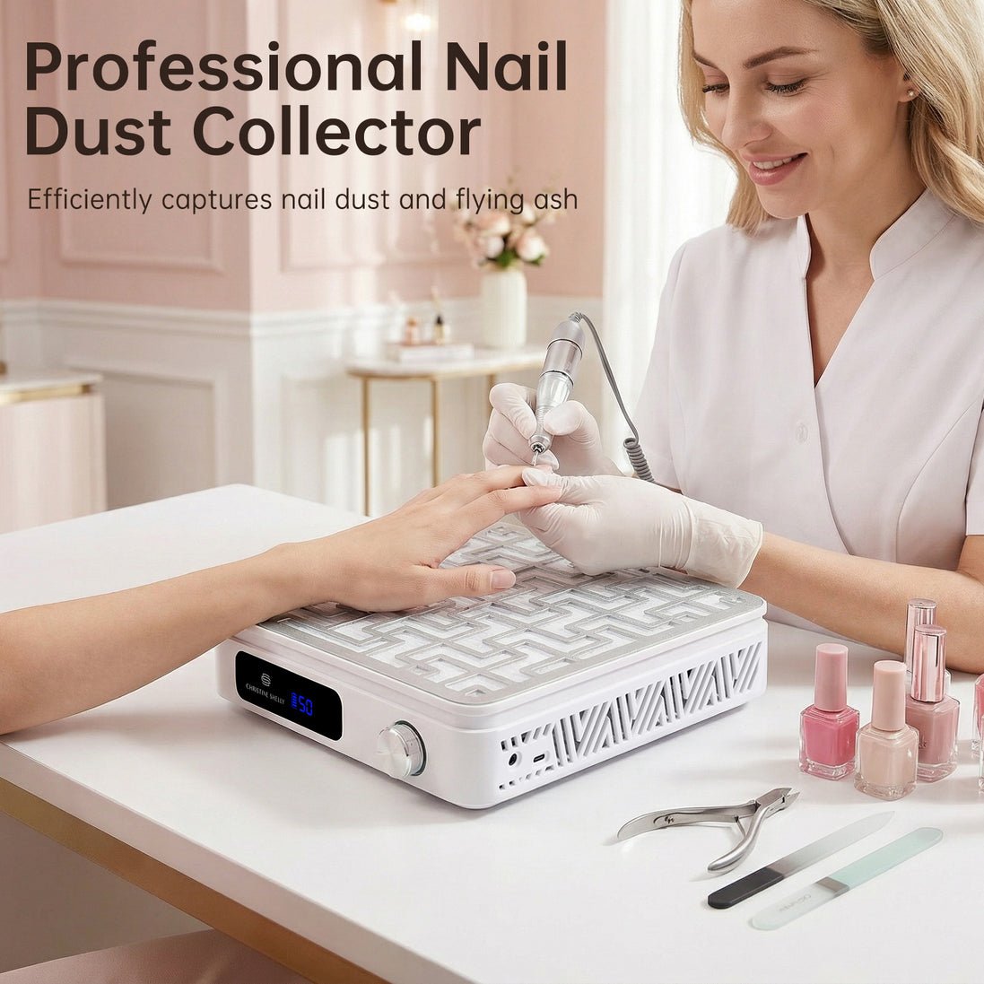 Triple Turbo Fan Rechargeable Nail Dust Collector - CS602-X02