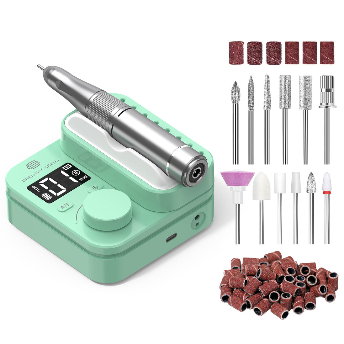 Rechargeable Electric Nail Drill 35000RPM - CS901-X16
