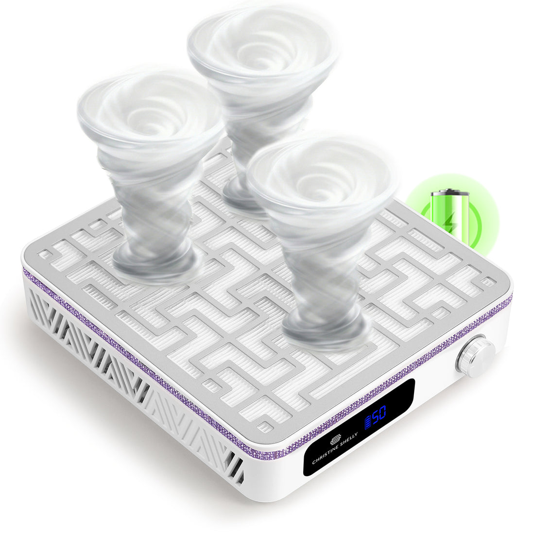 Triple Turbo Fan Rechargeable Nail Dust Collector - CS602-X19