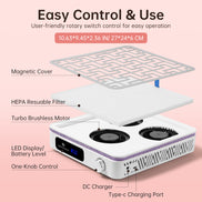 Triple Turbo Fan Rechargeable Nail Dust Collector - CS602-X19