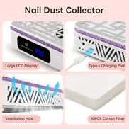 Triple Turbo Fan Rechargeable Nail Dust Collector - CS602-X19