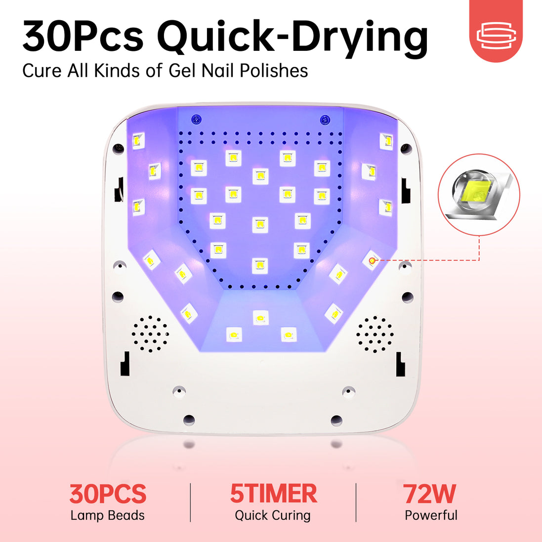 Rechargeable UV Nail Lamp - CSX20-X12
