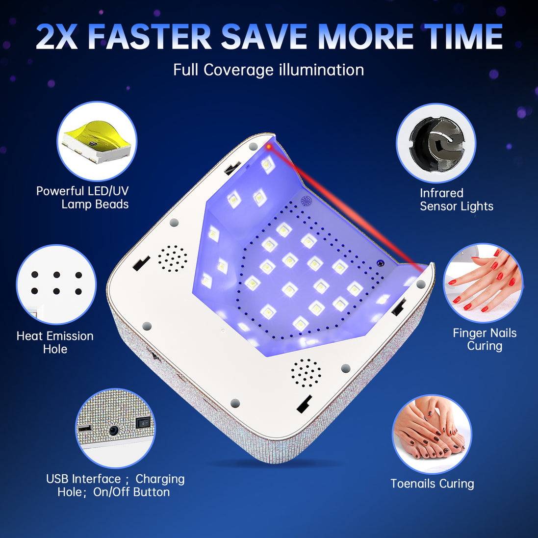 Rechargeable UV Nail Lamp - CSX20-X02