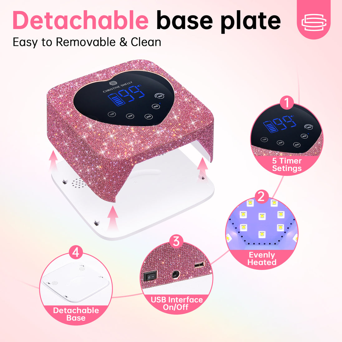Rechargeable UV Nail Lamp - CSX20-X10