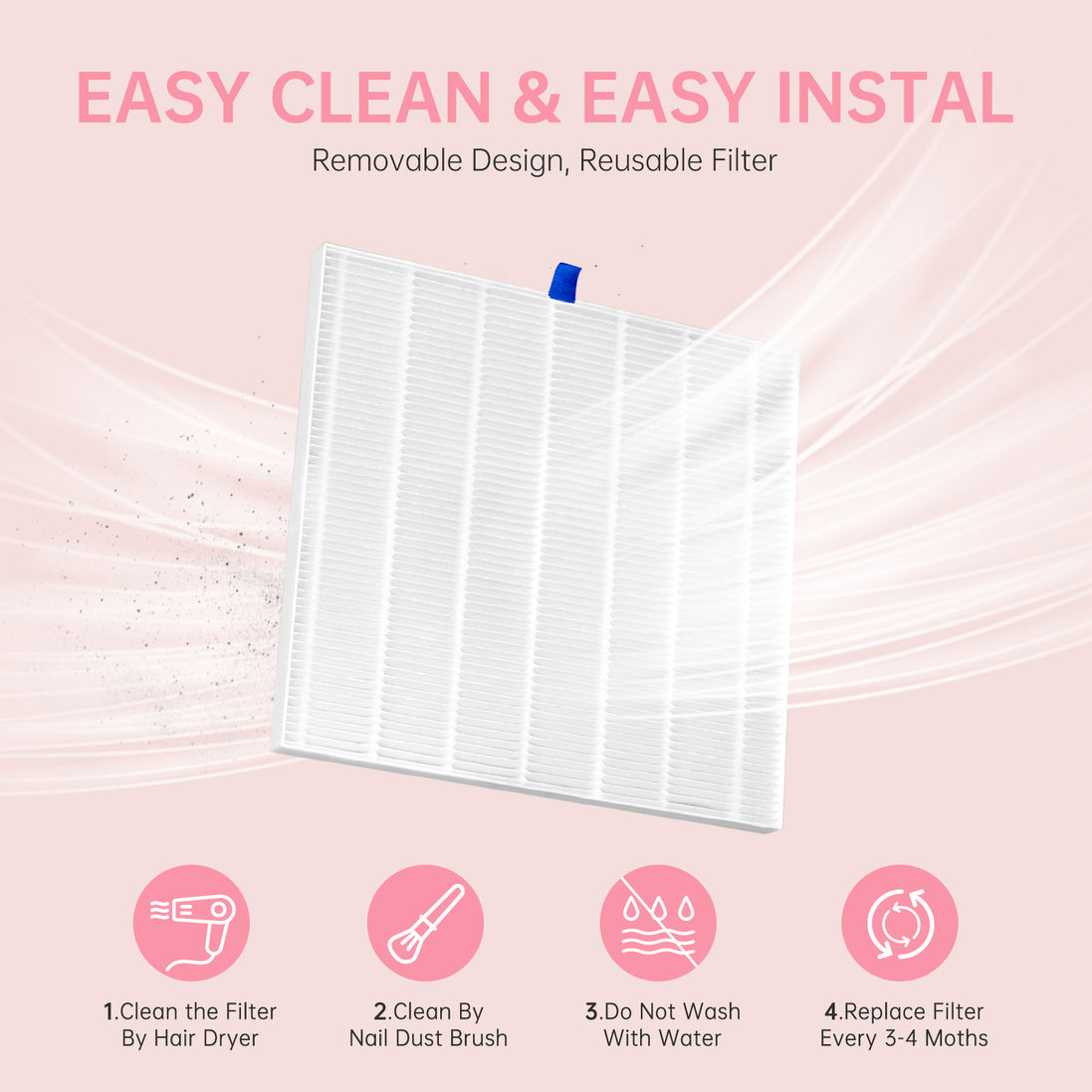 Rechargeable 650PA Nail Dust Collector - CS502-X10