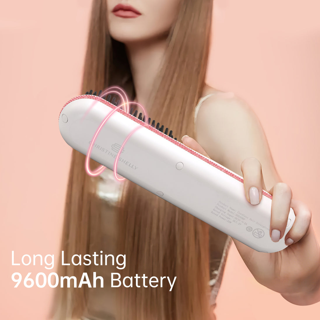 Cordless Hair Straightener Brush 9600mAh - CS2306-X210