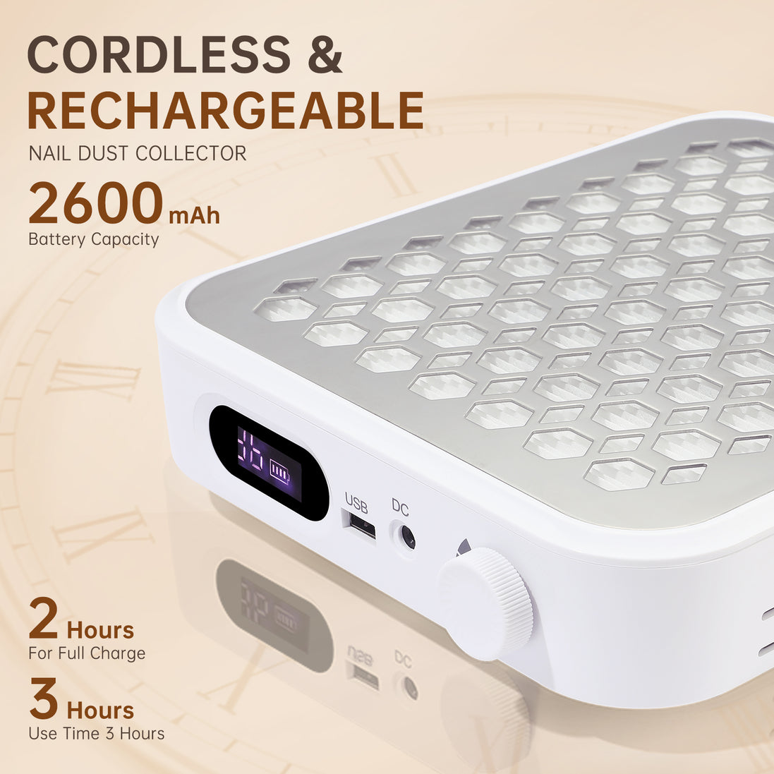 Rechargeable Nail Dust Collector - CS503-X12